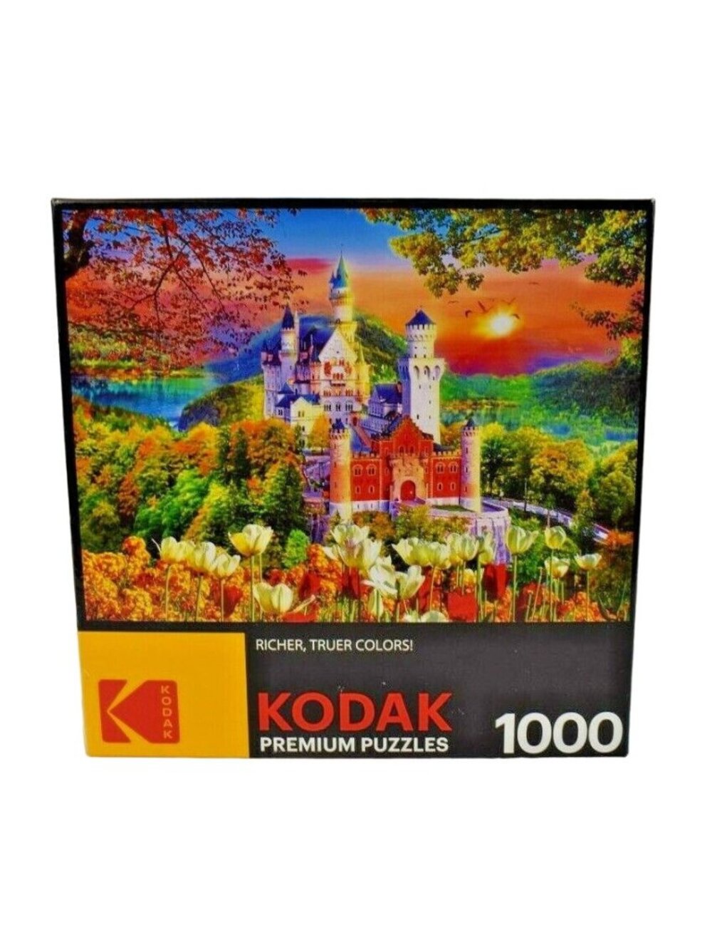 Kodak Neuschwanstein Medieval Castle 1000 Piece Jigsaw Puzzle Complete